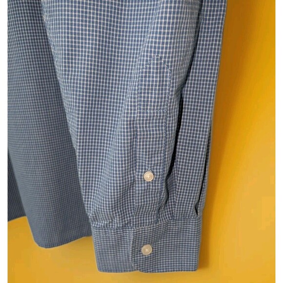 DOCKERS Classic Fit Men's Button Up Shift Blue Plaid  Size XXL - Picture 4 of 7